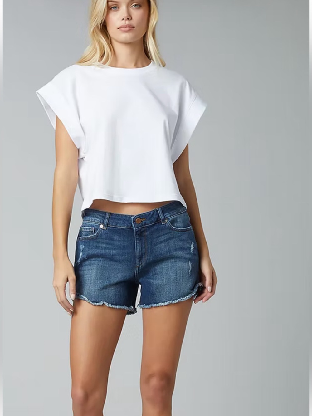 DL1961 Women's Medium Blue Denim Cutoff Jean Shorts